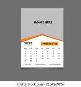 Modern  wall calendar design layout