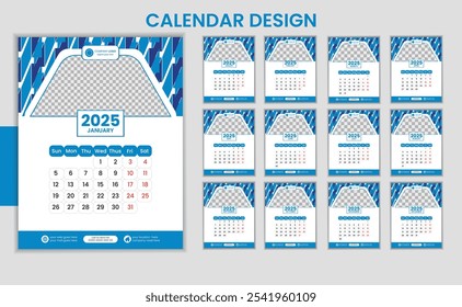 Modernes Wandkalender-Design für das neue Jahr 2023
