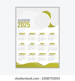 modern wall calendar design template