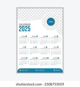 Plantilla de diseño de calendario de pared moderna