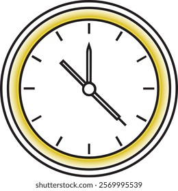 A Modern Wall Clock Design Vector art of Illustration. Eps 10