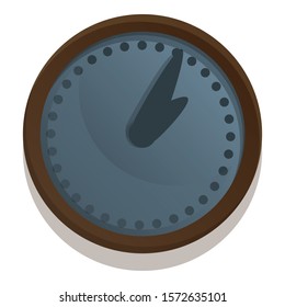 Modern wall clock icon. Cartoon of modern wall clock vector icon for web design isolated on white background