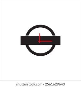 MODERN WALL CLOCK ICON VECTOR ILLUSTRATION SYMBOL DESIGN