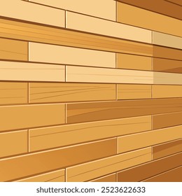 Modern Wall Design with Horizontal Wooden Panels in Warm Beige Pine