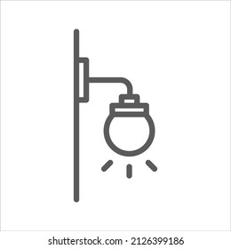 Modern Wall Lamp Simple Line Icon Architecture Interior Lamp