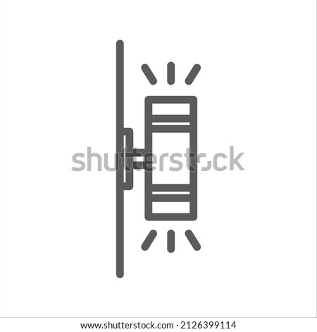 Modern Wall Lamp Simple Line Icon Architecture Interior Lamp