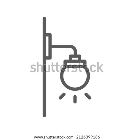 Modern Wall Lamp Simple Line Icon Architecture Interior Lamp