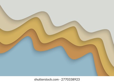 Modern wall mural with abstract wave design