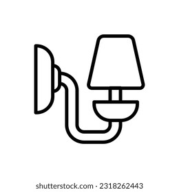 Ilustración moderna del vector de contorno de pared