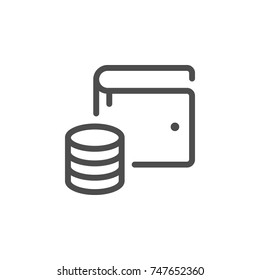 Modern wallet line icon
