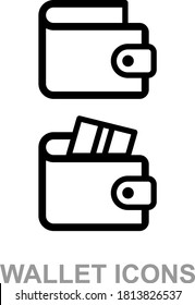 Icono de línea de cartera moderna. Pictograma premium aislado en un fondo blanco. Ilustración vectorial. Símbolo de alta calidad. Icono de cartera en estilo de línea moderno.