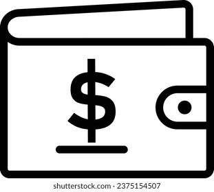 Modern wallet line icon. Vector illustration. Stroke high quality symbol. Wallet icon in modern line style.