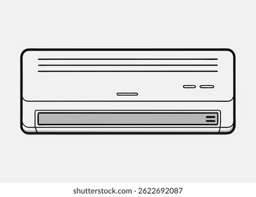 Modern Wall-Mounted Air Conditioner Illustration