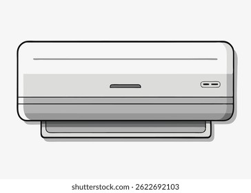 Modern Wall-Mounted Air Conditioner Illustration