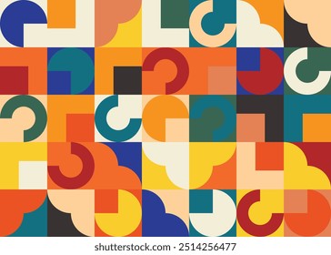 moderno papel de parede geométrica arte design colorido