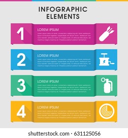Modern war infographic template. infographic design with war icons includes radar, rocket bomb. can be used for presentation, diagram, annual report, web design.