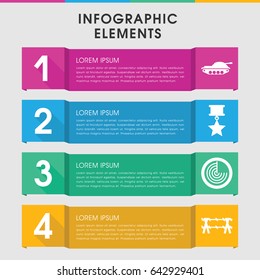 Modern war infographic template. infographic design with war icons includes radar, wire fence, tank. can be used for presentation, diagram, annual report, web design.
