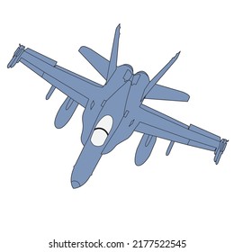 modern war plane illustration vector design