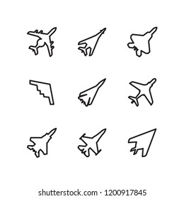 Modern war planes icons