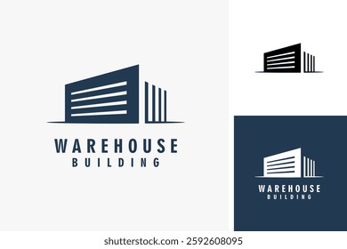 Modern warehouse logo symbol icon design illustration