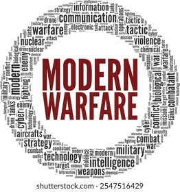 Diseño conceptual moderno de la nube de palabras de guerra aislado sobre fondo blanco.
