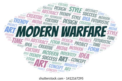 Modern Warfare word cloud. Wordcloud made with text only.