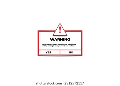 Aparición de advertencia moderna con ilustración de diseño plano