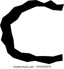 modern warped style vector alphabet