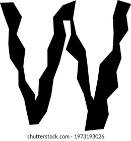 modern warped style vector alphabet