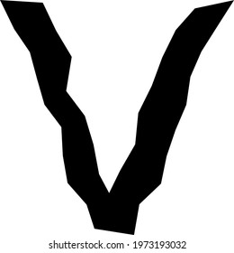 modern warped style vector alphabet