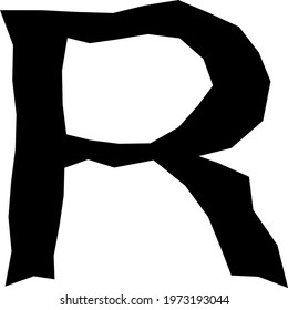 modern warped style vector alphabet