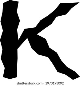 modern warped style vector alphabet