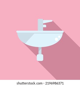 Modern Wash Basin Icon Flat Vector. Water Plumbing. Pump Repair