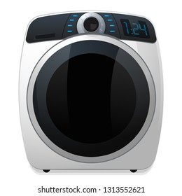 Modern washer machine icon realistic vector illustration