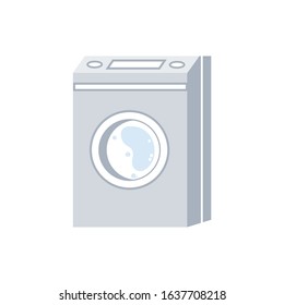 Modern Washing Machine. Flat style isolated