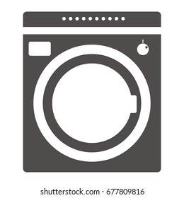 Modern washing machine isolated. Washer. Equipment for washing clothes. Household appliances