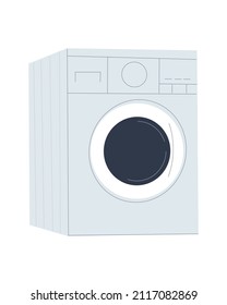 Modern washing machine. Minimal style. Flat design. Vector illustration.