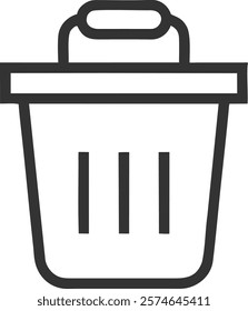 Modern Waste Basket Icon Depicting Clean Workspace, Perfect for Office Environment Concepts