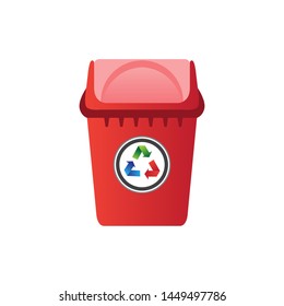 Modern waste garbage recycling site for vector design.