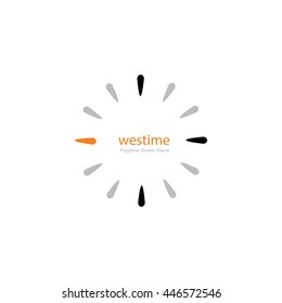 Modern watch concept logo