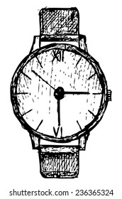modern watch isolated on a white background. vector