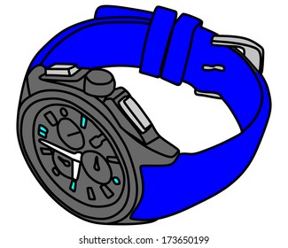 modern watch, vector illustration 
