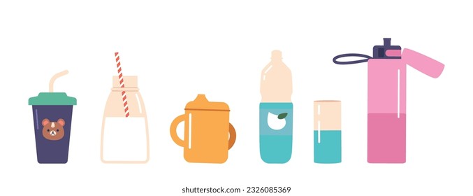 Modernos Contenedores De Agua Construidos Con Plástico Sin Bpa. Copas Ligeras, A Prueba De Fugas Y Cómodas, Botellas, Bebidas