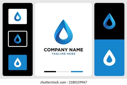 Modern water drop logo design