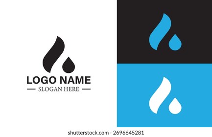 Modernes Wassertropfen-Logo-Design. einzeln auf weißem Hintergrund für die Unternehmensidentität.
