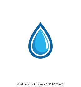 Modern Water Droplet Icon Logo Template