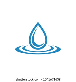 Modern Water Droplet Icon Logo Template