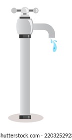 Modern water faucet background vector illustration