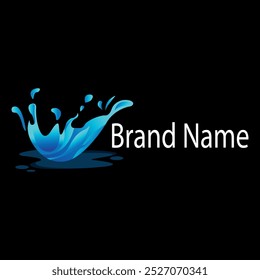 Modern water logo concept, suitable for beverage packaging, vector illustration