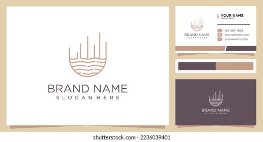 modern water logo design concept